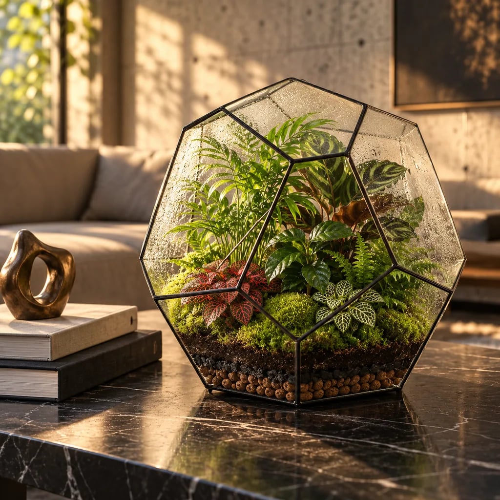 Kit terrario geométrico Prisme dosel, vidrio hecho a mano en Europa — Small Eden