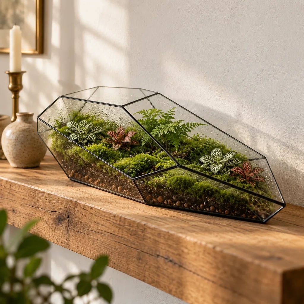 Kit terrario geométrico Prisme valle, vidrio hecho a mano en Europa — Small Eden