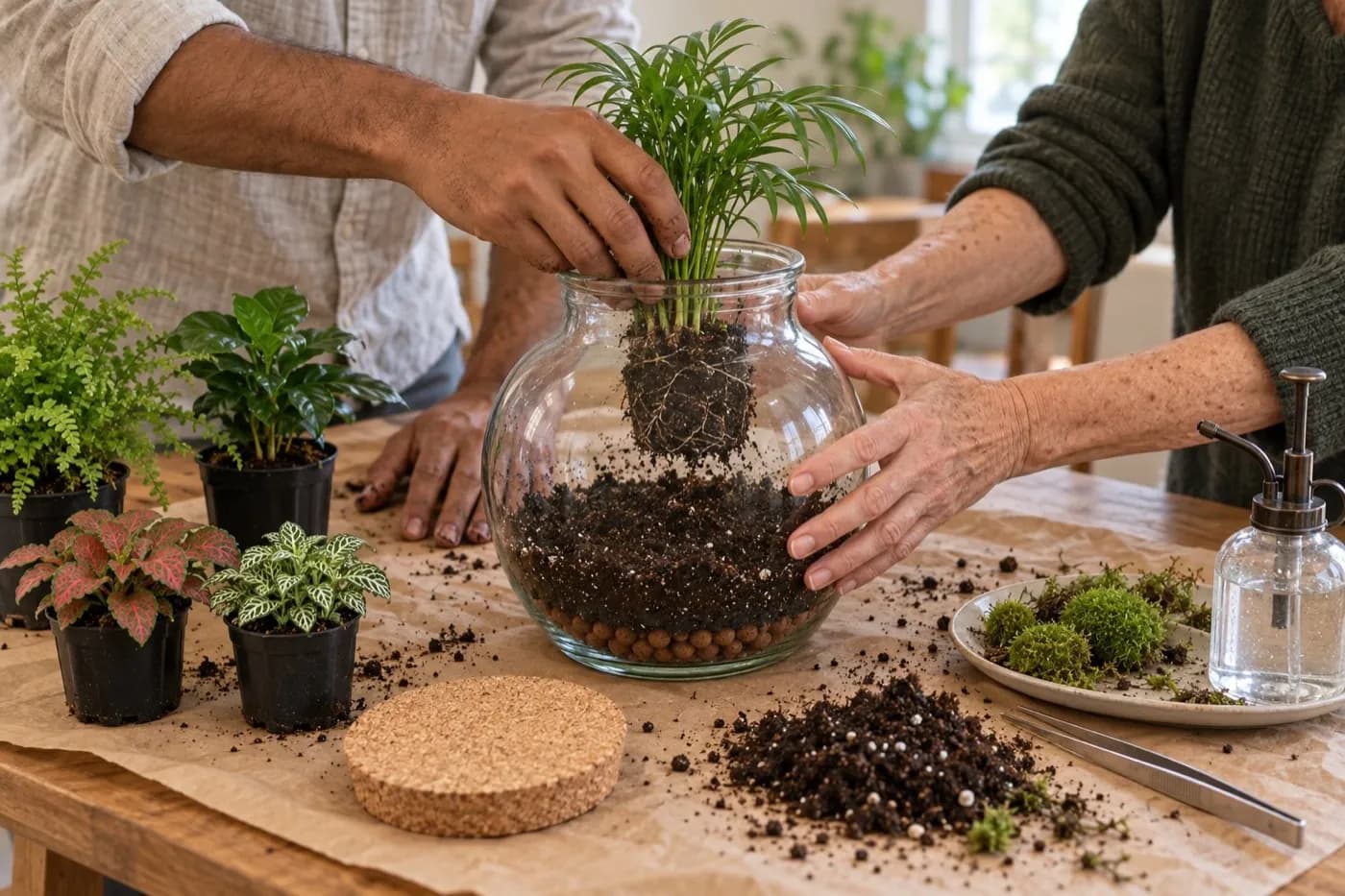 Le kit Jungle posé dans un salon plein de plantes